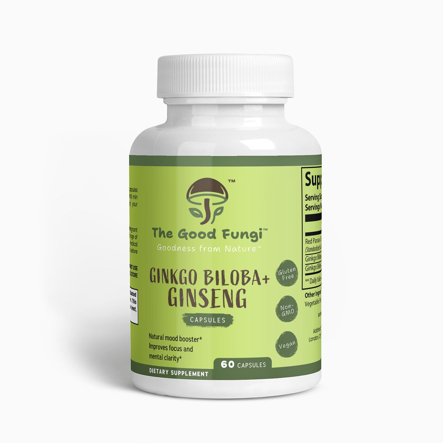 Ginkgo Biloba Herb + Ginseng Supplement