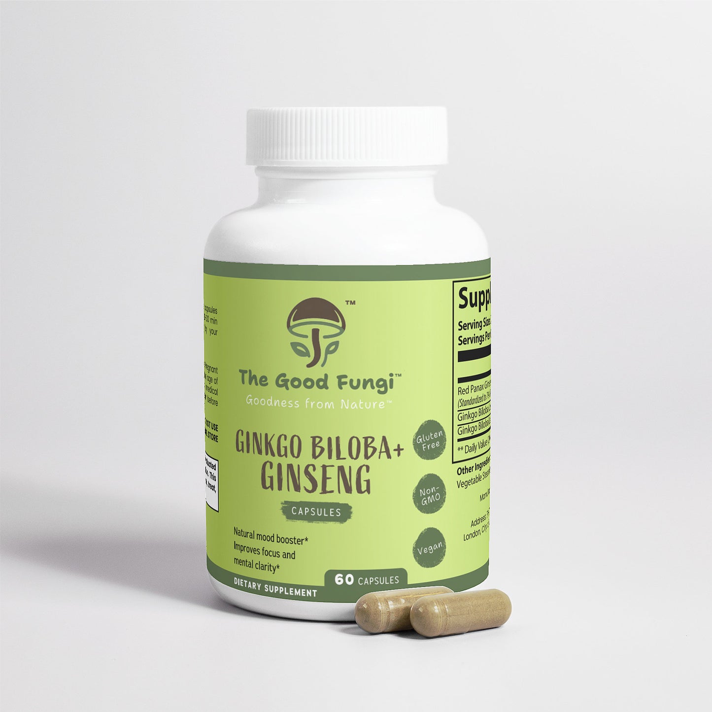 Ginkgo Biloba Herb + Ginseng Supplement