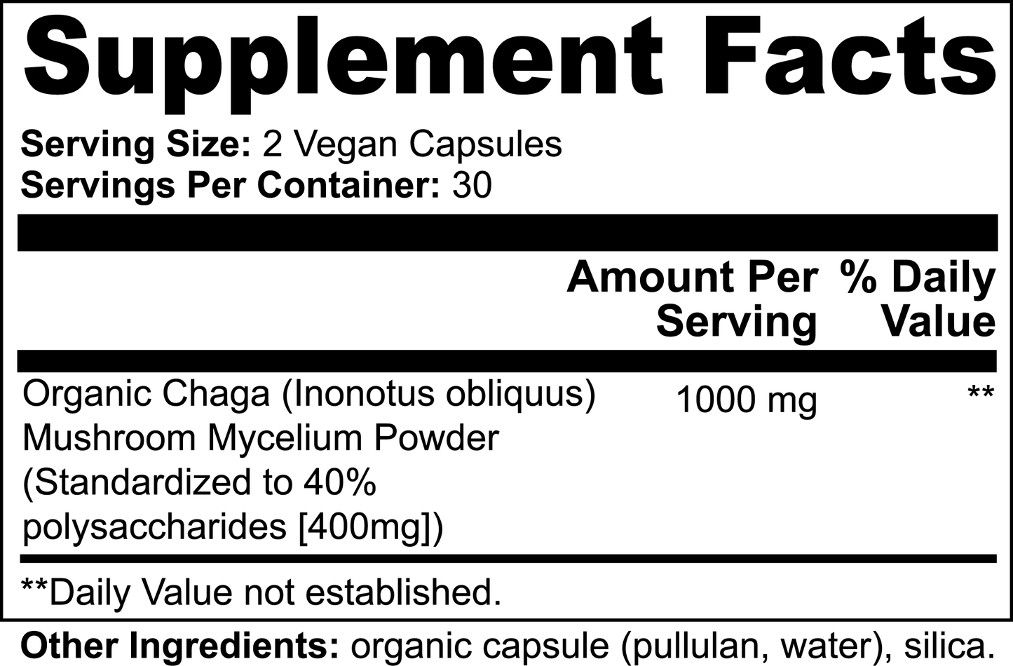 Chaga Mushroom Supplement